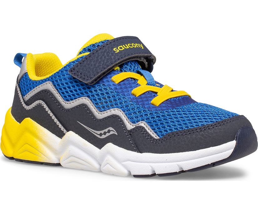 Kids\' Saucony Flash A/C 2.0 Sneakers Blue / Yellow | Singapore 856BEXC